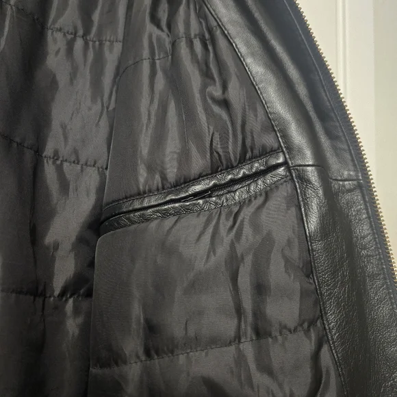 Harbor Bay Genuine Leather Black Biker Outlaw Jacket 4XL Tall - Picture 8 of 11